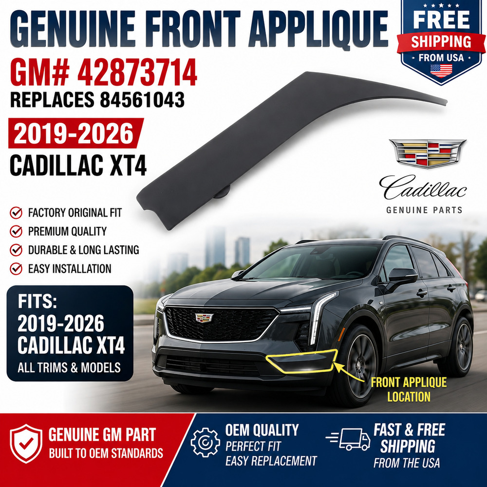 Genuine Front Applique GM# 42873714 Replaces 84561043 2019-2026 Cadillac XT4